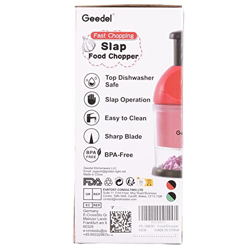 Geedel Food Chopper and Dicer, Easy to Clean Manual Hand Chopper Mincer for Vegetables, Onions, Garlic, Nuts, Salads and More - Save Your Prep Time - Image 9