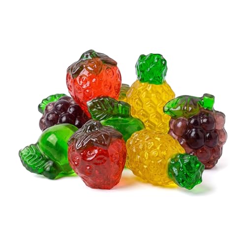 NY Spice Shop Fruit Mix 3D Gummy Candy Bulk - 5 Pound 3D Gummies Mix for Cakes - Chewy Candy Pack - Gummy Fruit Snacks Unique Candies - Gummies Snacks Old Fashioned Candy