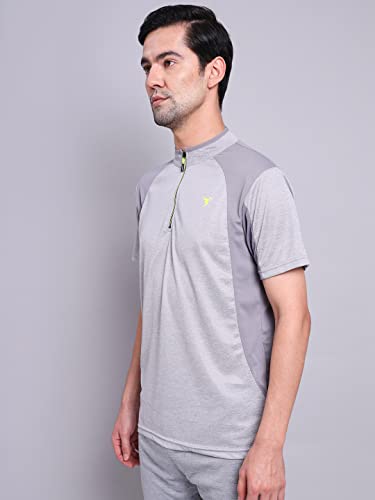 Image of TECHNOSPORT Men's Polyester Slim Fit T-Shirt