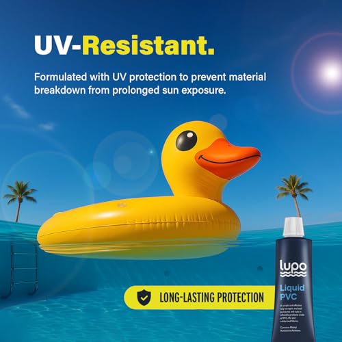 LUPO Reparaturset für aufblasbare Artikel | Universalkleber zur Reparatur von Löchern in aufblasbaren Pools, Whirlpools, Booten, Kajaks, Kanus, Luftmatratzen u. v. m. | Flüssiger Gummi-Flickenkleber