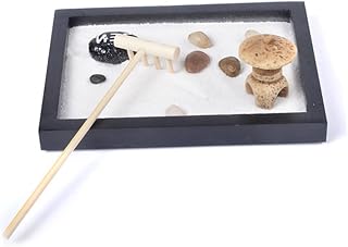 COHEALI 1pc Office Desk Decorations Zen Garden Decor Yoga Decor Desk Yoga Zen Garden Table Meditation Zen Garden Miniature Rock Sand Garden Sandbox for Desktop Sand Table Decoration Sand