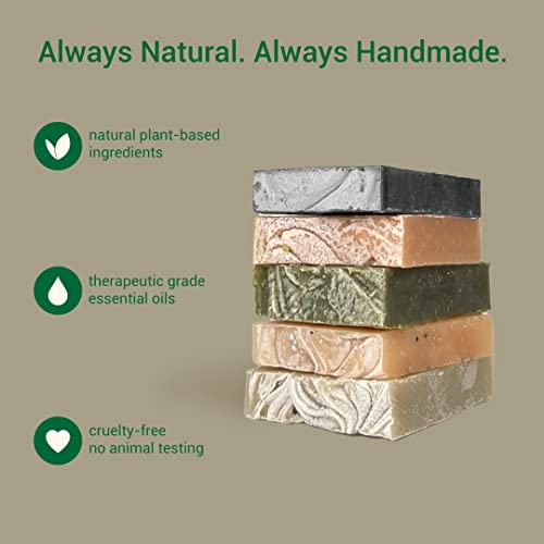 Herb’n Eden Pack Of 5 Soaps For Men | 100% Natural Ingredients | Essential Oils | Dry, Sensitive, Oily, Mature, Combo, Normal, Eczema, Psoriasis Skin | Face And Body | 1Oz Bar Samples #TOP3