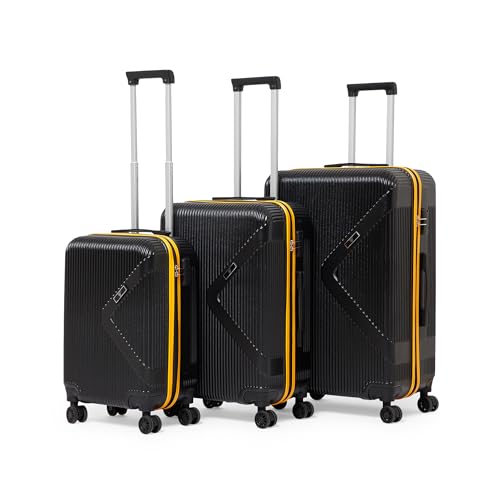 Image of ACEPACK - MEGATRON Set Of 3 Pieces (Small + Medium + Large) Trolley Bag, Lightweight Luggage Suitcase With Spinner 8 Wheel, Unbreakable Polypropylene Hard Shell, In-Built Number Lock, 3 Years Warranty
