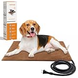Pet Heating Pad, Electric Heated Pad for Dog Cat, Warm Mat Waterproof Dogs Cats Beds with Constant Temperature,Chew Resistant Cord, Comfortable Heater Heater Blanket Puppy and Kitten (M:20'' x 16'')
