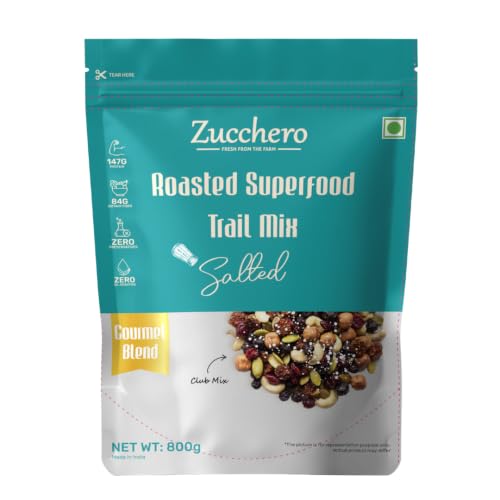 Image of Zucchero Superfood Trail Mix (800g) - 17 in 1 Roasted & Salted Nut, Seed & Berry Ultimate Mix | Oil Free | Extra Crunch | Zero Cholesterol | Protein Dense | Fitness Mix