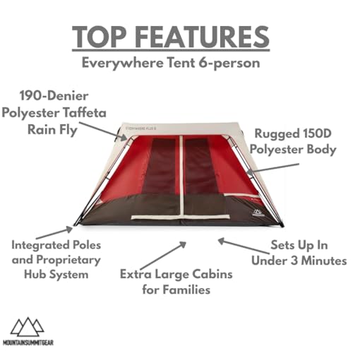 Carpa de Camping Familiar para 6 Personas MOUNTAIN SUMMIT GEAR miniatura 2