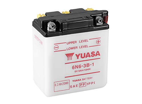 YUASA BATTERY 6N6-3B-1 open without acid