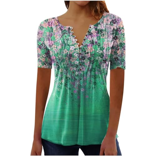 Summer Tops for Women 2025 Trendy Boho Floral P...