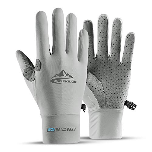Golf Glove Men & Women Touch Screen Lightweight Running Gloves & No-Slip Grip Technology & Sweat Wicking Properties Autumn & Winter Workout Gloves (Medium, Grey)