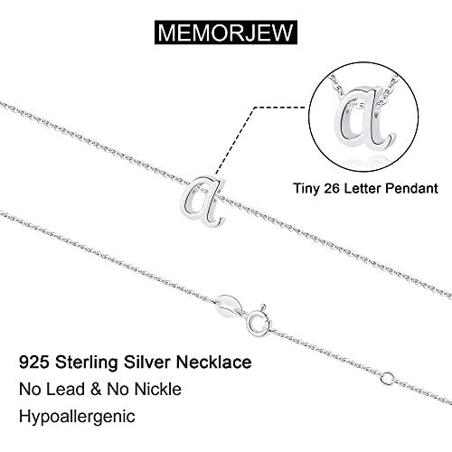 Memorjew 925 Sterling Silver Initial Necklace for Women Girls, Dainty Hypoallergenic Cursive Initial Necklace for Women Girls Jewelry Gifts2