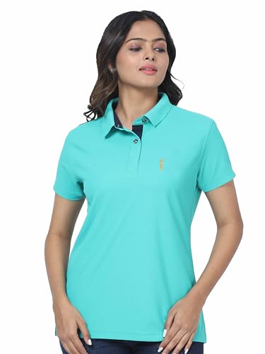 Image of STELLERS Women's Premium Polo T-Shirt, Regular Fit | Odour Resistant | Wrinkle Free | Quick Dry | Stretchable | Lightweight | Breathable | Sustainable | Anti-Static | Feather Touch Feel