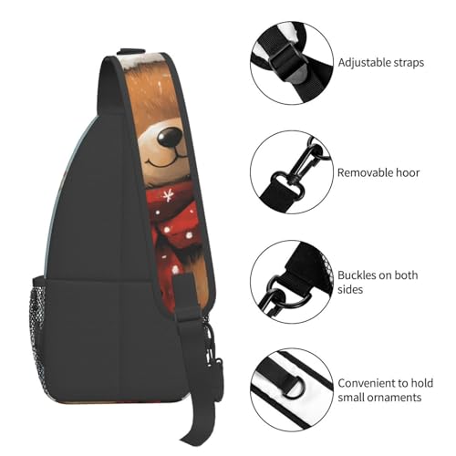 Bolso tipo sling Cute Winter Bear para mujer y hombre miniatura 5