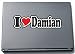 Produktbild INDIGOS UG - Aufkleber - I Love Heart Decal Sticker Laptopskin 297 mm - Ich Liebe - I Love Damian - Laptop Netbook Computer - Sticker mit Namen vom Mann Frau Kind