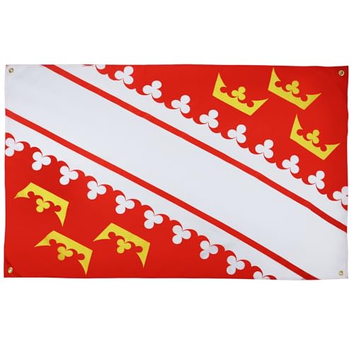 AZ FLAG Drapeau Alsace 150x90 cm avec 4 oeillets, Pavillon Alsacien pour balcon ou mur