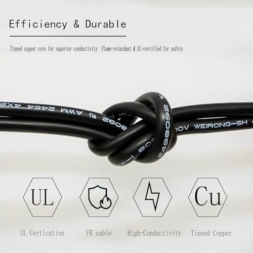 Cable de alimentación VW-1 multiconductor de 10 núcleos de cobre estañado 18 AWG 6