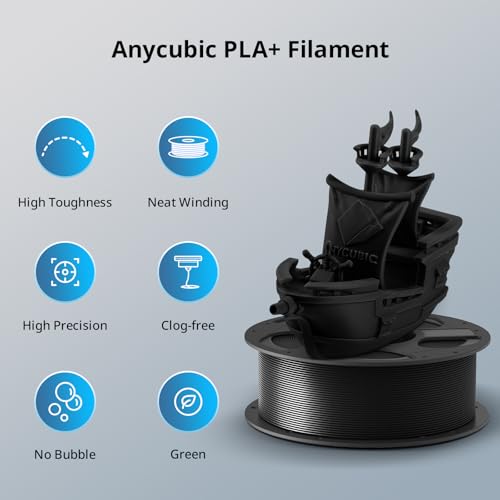 image for ANYCUBIC PLA+ 3D Printer Filament Bundle, PLA Plus 1.75mm Dimensional 