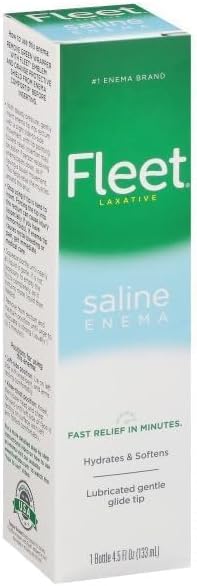 Fleet Enema, Ready-to-Use Saline Laxative, 4.5 Fluid Ounce