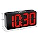 DreamSky Small Digital Alarm Clock for Bedroom, Large Big Numbers Display with Brightness Dimmer, Electric Bedside Desk Clock with USB Charging Port, Adjustable Alarm Volume, USB-C Adapter Powered