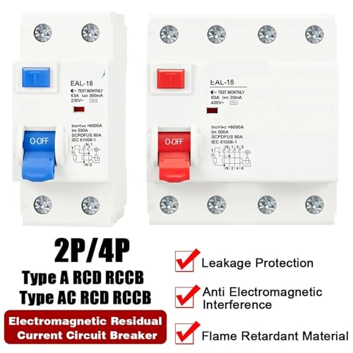 Disjoncteur différentiel électromagnétique bipolaire Type A 300mA 10A - 2