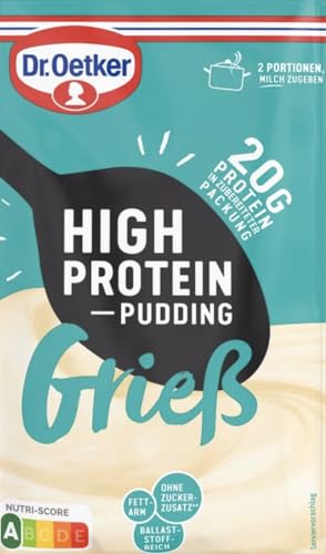 Générique - Grieß High Protein Pudding - Semoule en poudre de pudding riche en protéines - Pour délicieux gâteaux, pains et dessert maison pour des recettes gourmandes - Compatible avec dr oetker - 65 g