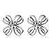 Celtic Knot Studs 925 Sterling Silver Oxidation Polished Celtic Knot Cross Bow Stud Earrings