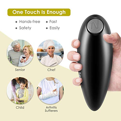 Electric Can Opener, Smooth Edge, Food-Safe and Battery Operated Handheld Automatic Electric Can Opener - Thumbnail 5