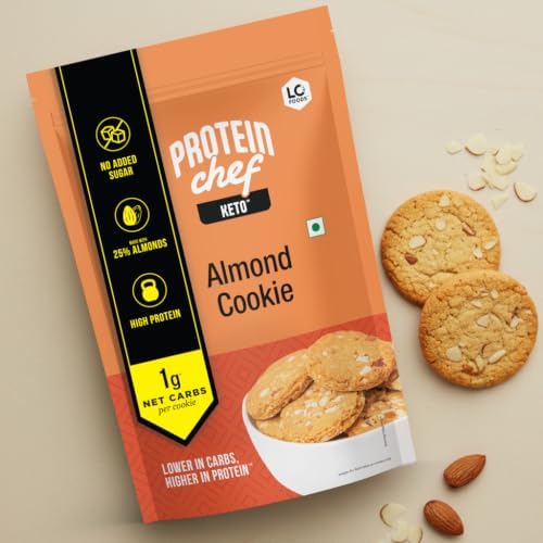 Lo! Foods Almond Keto Cookies, Stevia Sweetened Sugar Free Keto Cookies, Authentic Flavor And Taste Keto Biscuits, 2.7G Net Carb Keto Snacks With Zero Sugar, Low Carb Diabetic Snacks 200 G (Pack Of 1)