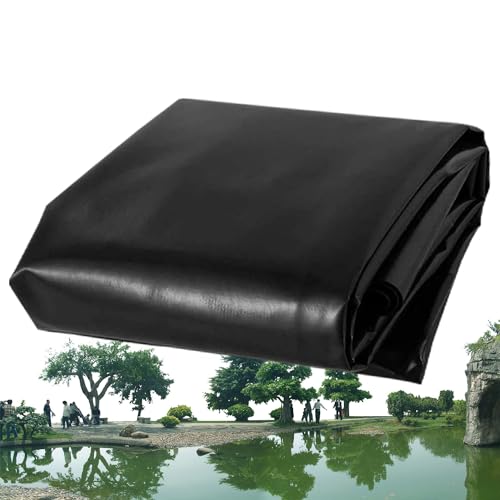 Revestimiento de estanque de 10 x 29.5 pies, 20 x 20 pies, 29.5 x 36 pies, 39 x 39 pies, apto para peces y plantas, 6 mm de grosor, ideal para estanques, drenajes y películas (tamaño: 5 x 10 m)