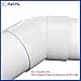 NDS 6P03 PVC 45-Degree Elbow, 6-Inch, for Hub X Hub Solvent-Weld Connections, for Use with 6-Inch Sewer and Drain Pipe, White