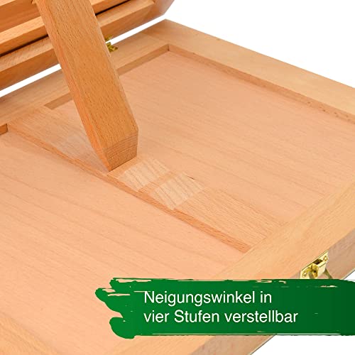 Kofferstaffelei Artina Tischstaffelei mit stabilem Malbrett