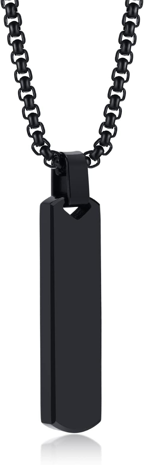 MEENAZ Bar Pendant for Men Combo Black Silver chain for men Boys boyfriend gents locket for men Necklace for men Boy Stainless Steel neck chain mens chains fashion Long Stylish neck chains Hip hop 128 (B0CXPYGF9C) Amazon Price History, Amazon Price Tracker
