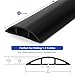 ZhiYo Floor Cord Cover 4ft, Cord Hider Floor Hide Extension Cords, Cable Management Prevent Cable Trips, Floor Cable Cover Wire Covers for Cords, Cable Protector Cord Cavity W0.6in H0.32in Black