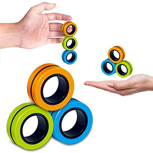 Preisvergleich Produktbild GHONLZIN Professionelles Dekompressionsspielzeug, Magnetischer Armbandring Entpacken Spielzeug Magnetischer Ring Requisiten Fingertraining Lindert Stressabbau