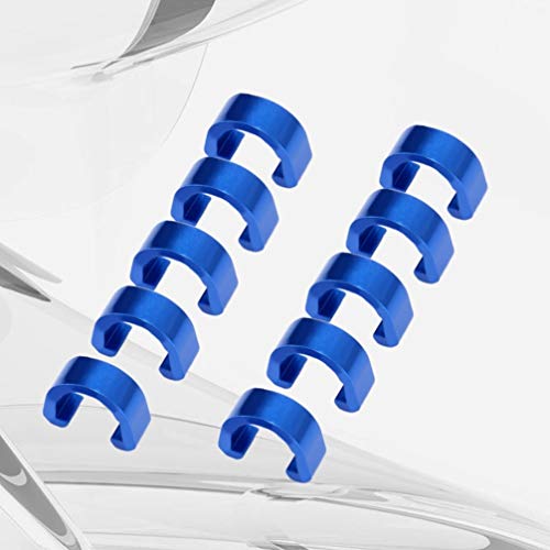 Besportble Bike Accessories Bike Accessories 10Pcs Metal C Clips Clamps U Clips Bike Brake Gear Cable Fixing Holders For Bike Mtb (Blue) Bike Brake Cable Bike Brake Cable #TOP7
