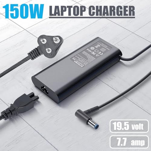 Image of 150w 19.5v 7.7a Pin 4.5 * 3.0mm Compatible for HP ZBook Studio G3 G4 G5 G6 G7 G8,15 Power G7 G8, Fury 15 17 G7 15u G3,15v x360 G5 OMEN 15 5000 5100 5200 15-5010nr 15-5210nr, 5220nr, ax043dx, ax256nr