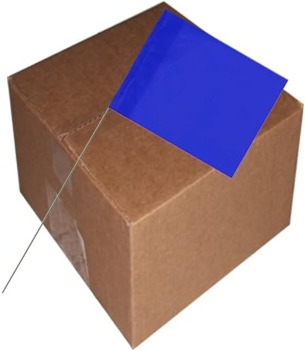 Marking/Survey Flags, 4" x 5" w/21" wire, several colors, Blue - 1000 case