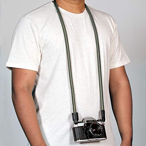 Image of Xaperture Rope Camera Neck Straps for DSLR /SLR and mirrorless Cameras (125cm, Army Green)