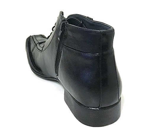 G4U- Alberto Fellini Prague 01 Men's Dress Boots Lace Up Alligator Cowboy Western Ankle Zipper Shoes (10 D(M) Us, Black) #TOP5