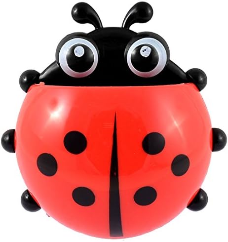 Ruilogod Ladybird Shape Suction Cup Toothbrush Toothpaste Holder Rack Stand Red (id: 332 21a cb8 11c 6e3 image 5
