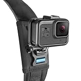 Nasjac Correa de Hombro para Cámara, Videograbadoras Soporte Mochila Accesorio con Hombrera Ajustable y Base Giratoria de 360, Compatible con GoPro...