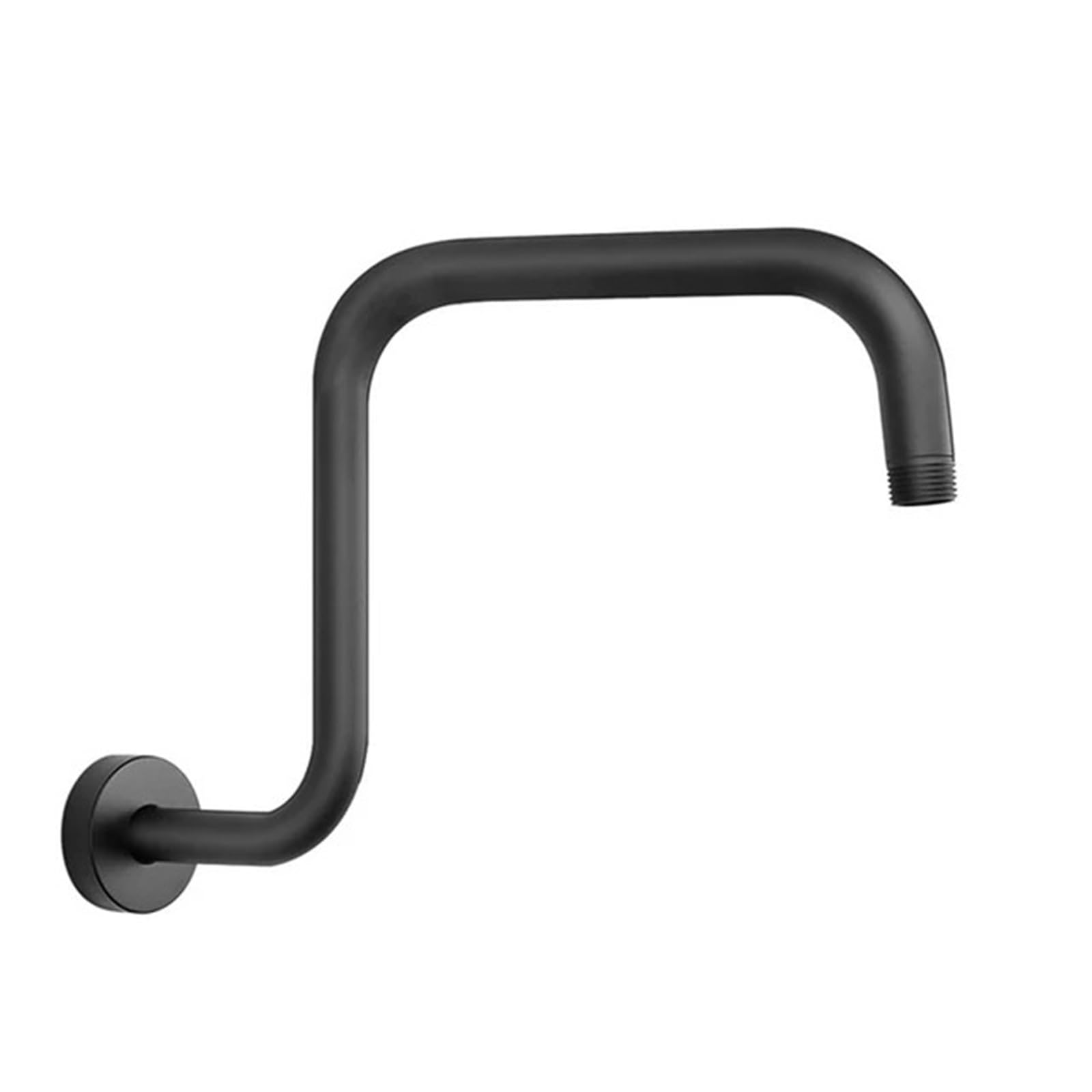 Ghhzml Black Shower Head Extension Arm 13Inch Shower Bracket With Ceiling Mount Head Extension Rainfall Arm Bath Sprayer Adapter Accessories(Black)
