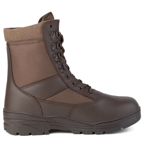 Bottes de combat en cuir marron Savage Island durables