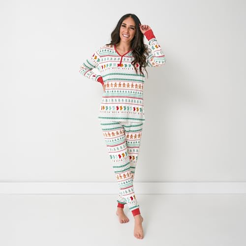 Image of Little Sleepies Womens Pajama Top, Viscose from Bamboo, Henley Button Up Nursing PJs, Family Matching Pajamas for Women Set