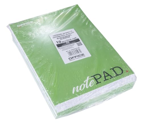 OFFICE PRODUCTS Notizblock A5 Kariert / 10er Packung - 10 Stück...