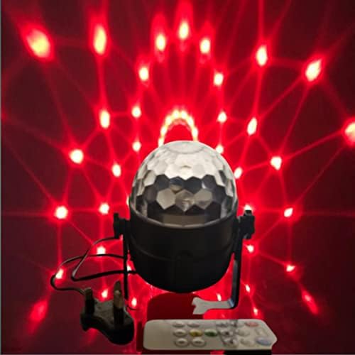 SESH Disco Lights- Disco Lights for Parties, Kids Disco Lights with Remote, Sound Activated Halloween Birthday Decoration, Pa & Stage RGB Disco Lights,Christmas Decoration Disco Lights 360° Rotation