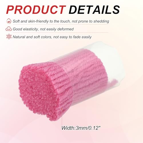 Image of MECCANIXITY 15 Rolls Latch Hook Yarn, 3mm Dark Pink Latch Hook Kit Yarn Precut Hook Rugs Making Crochet Bundles for Rug Adults Beginners Tapestry DIY Craft