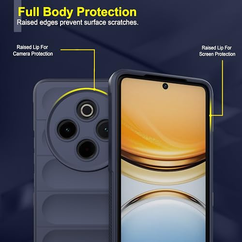 Image of amazon basics Back Case Cover for Vivo T4 5G | Compatible for Vivo T4 5G Back Cover | Liquid Silicon Magic Case with Camera Protection | Sapphire