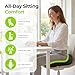 AUVON Gel Seat Cushion for Office Chairs, Ergonomic Memory Foam Chair Cushions for Long-Sitting Support & Sciatica, Back, Tailbone Pain Relief, Breathable Car Seat Cushion with Anti-Slip Base