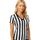 Murray Sporting Goods Women's Black and White Stripe Referee Shirt, Official Jersey for Refs, Waitresses and More
