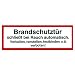 Produktbild " Brandschutztür schließt bei Rauchautomatisch .... " Hinweiszeichen - Brandschutzzeichen - Feuerwehrzeichen Folie selbstklebend